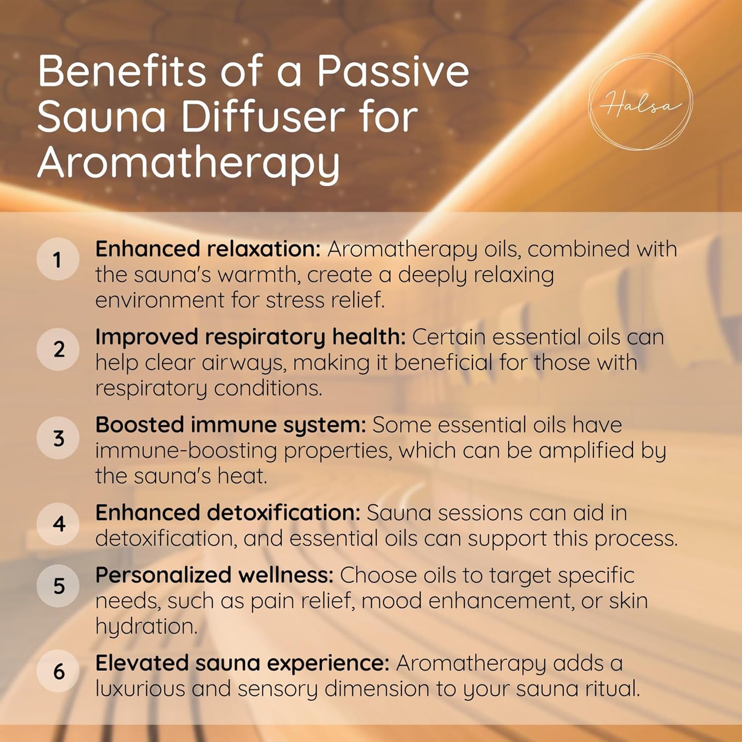 Lava Stone Diffuser for Sauna, Office, Bedroom, Bathroom - Natural Beechwood Base, Passive Diffusion, Lava Rock Absorbs Essential Oils - Natural Aromatherapy