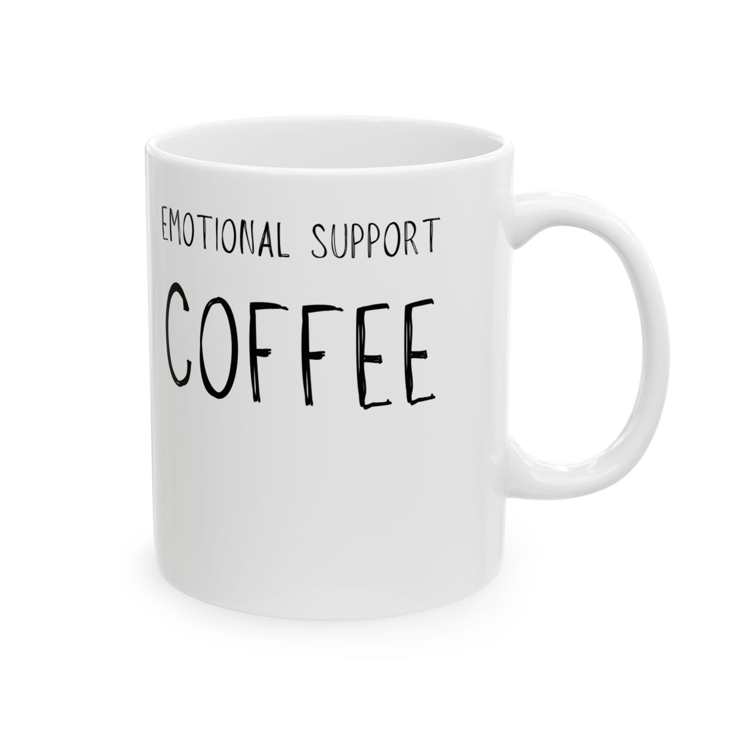 Emotional Support Coffee Mug - Cute Ceramic Coffee Cup, Tea Lover Gift, Home Office Coffee Mug, Funny Gift for Coffee Lovers, 11oz, 15oz